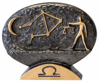 Sculpture du signe astrologique "Balance" (24.9.-23.10.), bronze