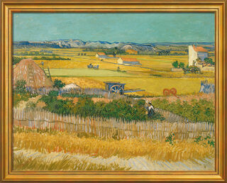 Tableau "La récolte" (1888), encadré von Vincent van Gogh