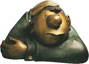 Sculpture "Le petit penseur", version bronze