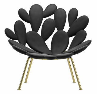 Chaise design "Filicudi Black" (intérieur et extérieur) - Design Marcantonio