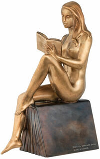 Sculpture "Femme qui lit", bronze