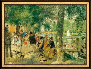 Tableau "Baigneuses dans la Seine" (1869), encadré