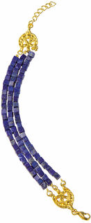 Bracelet avec cubes de lapis-lazuli