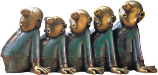 Sculpture "Comédiens Harmonistes" version bronze