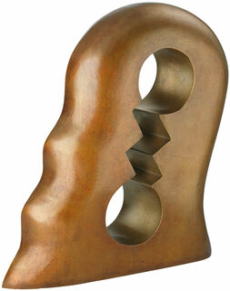 Sculpture "Tête avec vie intérieure", bronze