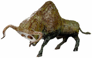 Sculpture "Bull" (2021), version bronze brun patiné