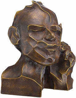 Sculpture "Le Penseur", version en bronze collé