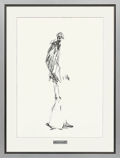 Tableau "Dessin II (Striding Man)", encadré von Alberto Giacometti