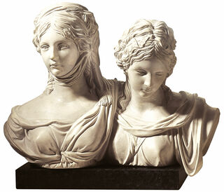 Buste "Luise et Friederike", marbre artificiel