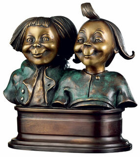 Sculpture "Max et Moritz", version en bronze collé