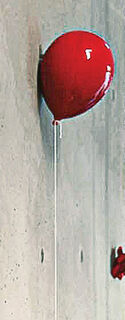 Objet mural "Balloon Red", céramique