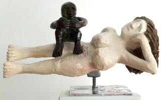 Sculpture "manand woman" (2020) (Pièce unique), aluminium
