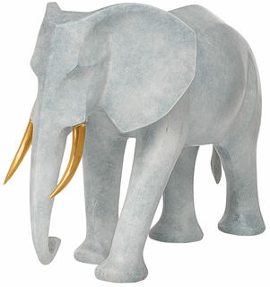 Sculpture "Elephant", version bronze gris