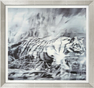 Tableau "Tigre" (1965), version encadrée argentée