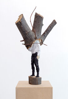 Sculpture "Sans titre" (2021), bois