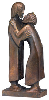 Sculpture "La Réunion" (1930), réduction en bronze von Ernst Barlach
