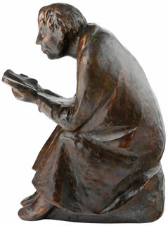 Sculpture "Le Lecteur de livres" (1936), réduction en bronze, hauteur 41 cm von Ernst Barlach