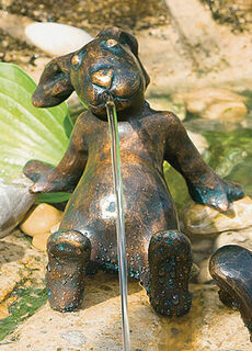 Sculpture de jardin / gargouille "Rabbit Emil", bronze