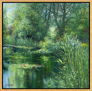 Tableau "L'étang à Giverny", encadré