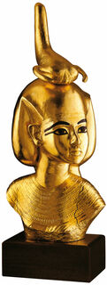 Buste de la déesse tutélaire Serket, plaqué or