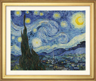 Tableau "Nuit étoilée" (1889), encadré von Vincent van Gogh