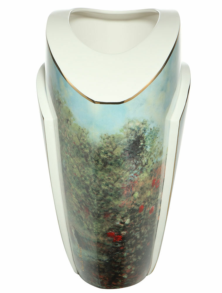 Vase en porcelaine "La maison de l'artiste" avec décor doré von Claude Monet