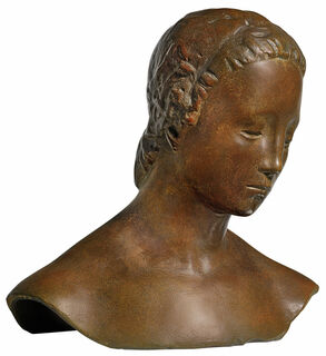 Buste "Tête féminine abaissée" (1910), version en bronze