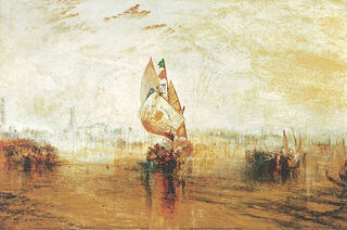Tableau "Le soleil de Venise" (1843), sur châssis