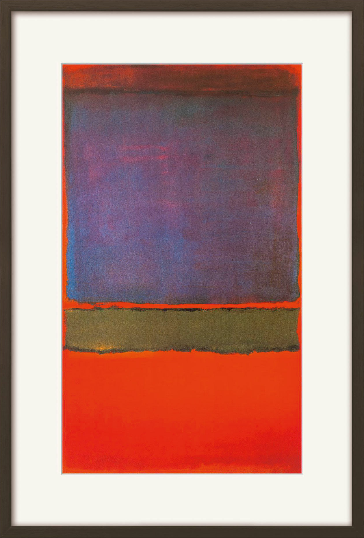 Tableau "No. 6 (Violet, Green & Red)" (1951), encadré von Mark Rothko