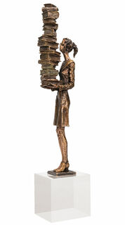 Sculpture "Bilan d'un comptable", bronze