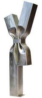 Sculpture "Hommage à Christo et Jeanne-Claude XV" (2015) (Original / Pièce unique), acier inoxydable