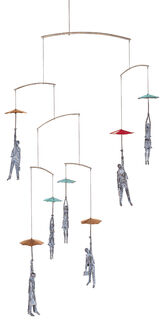 Sculptures / mobile de plafond "Unsafe Flight", bronze