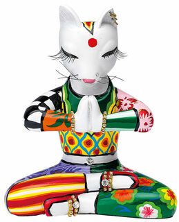 Sculpture "Yoga Cat Sadhu", moulage