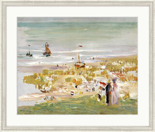 Tableau "La plage, Scheveningen" (1900), version argentée encadrée