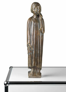 Sculpture "L'homme pensif II" (1934), réduction en bronze von Ernst Barlach