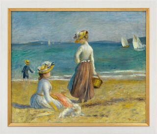 Tableau "Deux femmes sur la plage" (1890), encadré