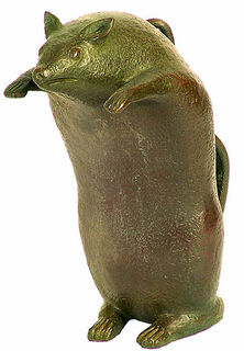 Sculpture "Rat debout", bronze