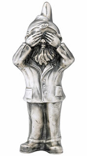 Sculpture "Porteur de secrets - Ne pas voir", version plaqué argent