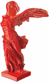 Sculpture "Nike de Samothrace", fonte rouge