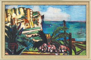 Tableau "Paysage de la Riviera avec des rochers" (1942), encadré
