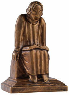 Sculpture "Étudiant monastique qui lit" (1930), réduction en bronze von Ernst Barlach