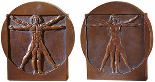 "Schema delle Proporzioni", sculpture en relief "Homme" et "Femme"