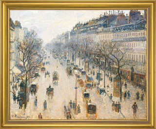 Tableau "Boulevard Montmartre un matin d'hiver" (1897), encadré