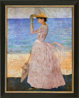 Tableau "Femme à l'ombrelle" (1895), encadré